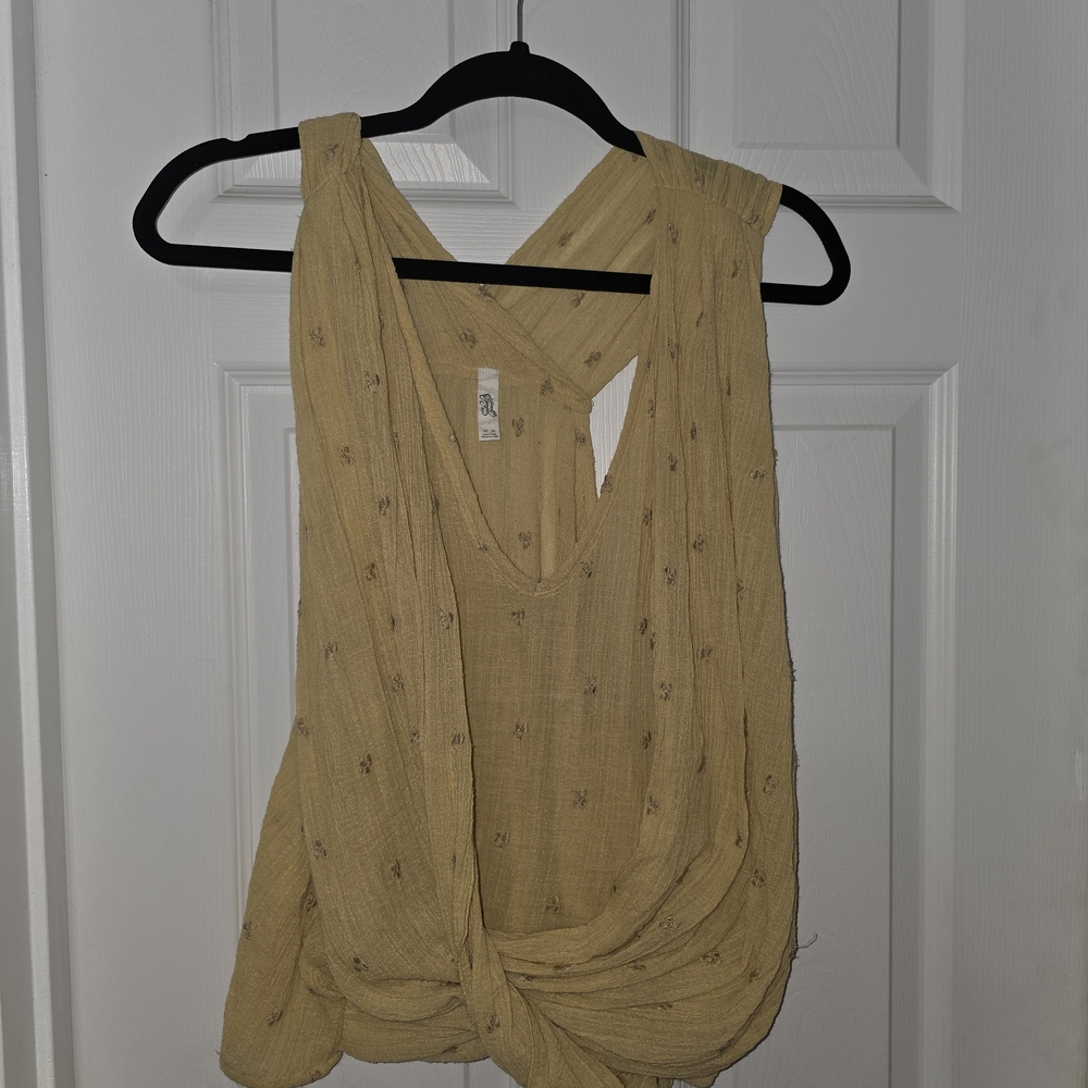 Free People Mustard Tank Top